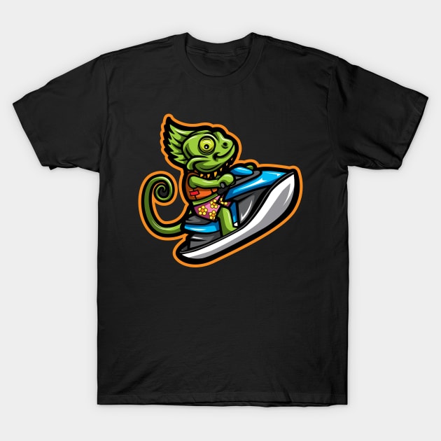 Jet Ski Chameleon T-Shirt by IPRINT